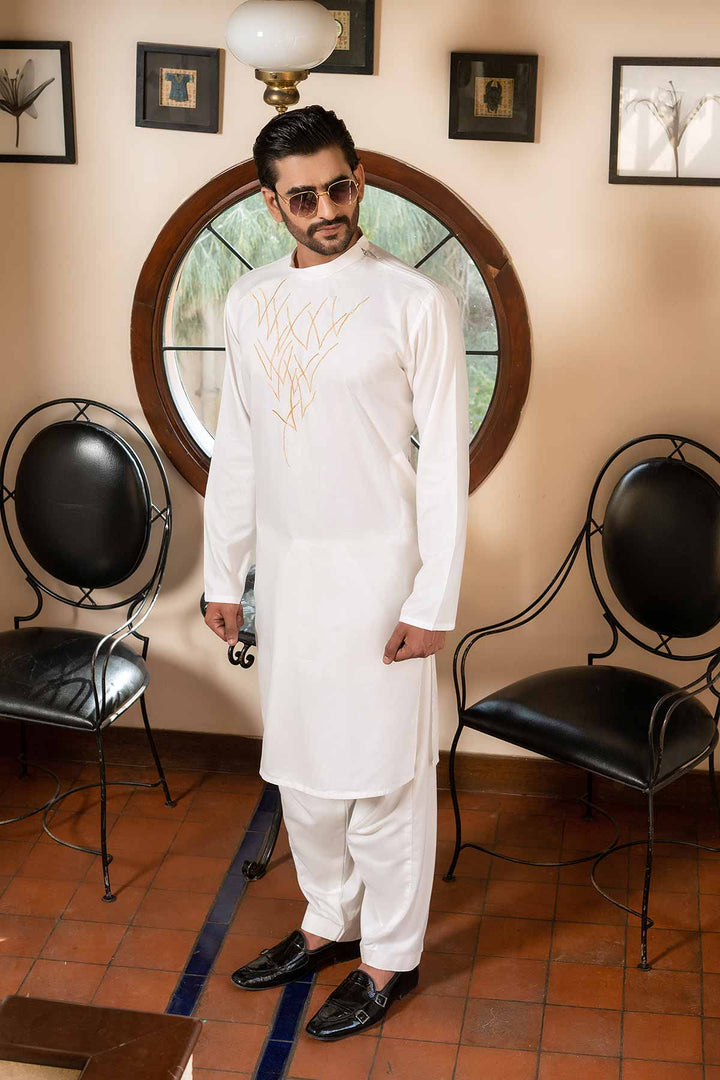 Afghani Cotton Silk Shalwar Kameez