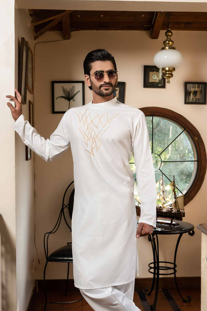 Afghani Cotton Silk Shalwar Kameez