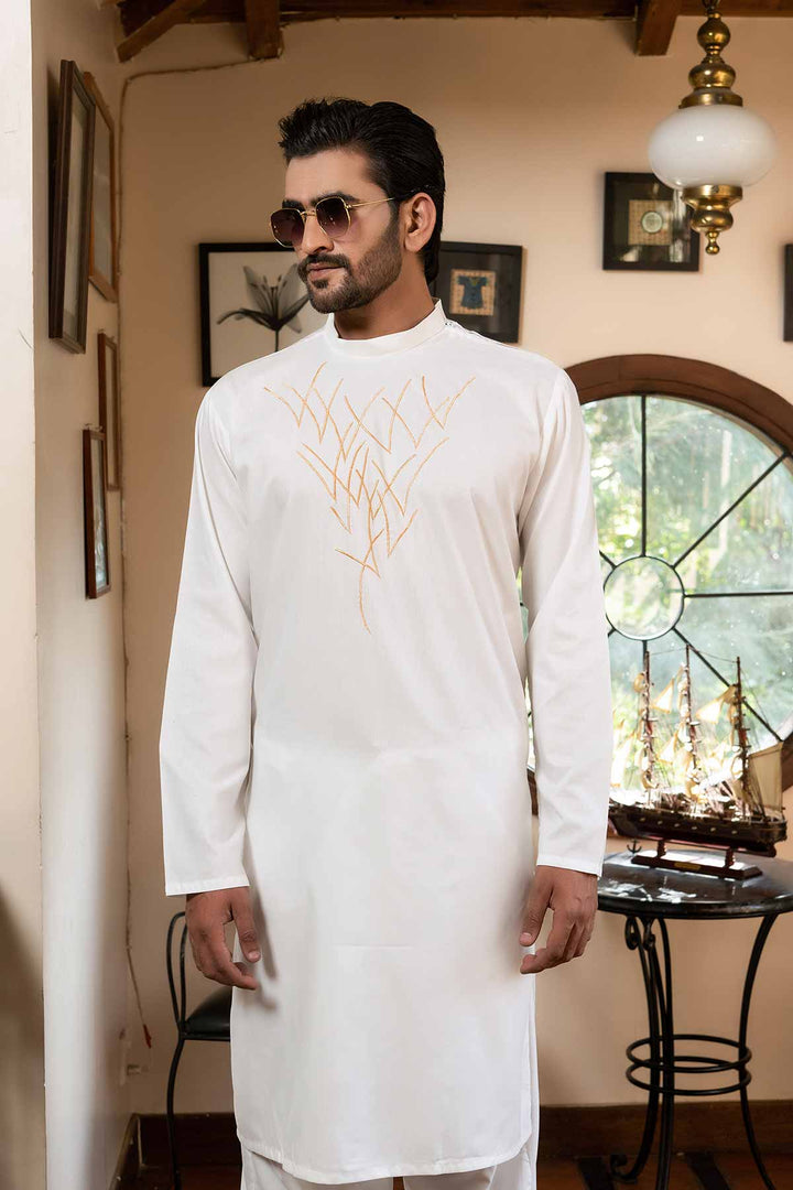 Afghani Cotton Silk Shalwar Kameez