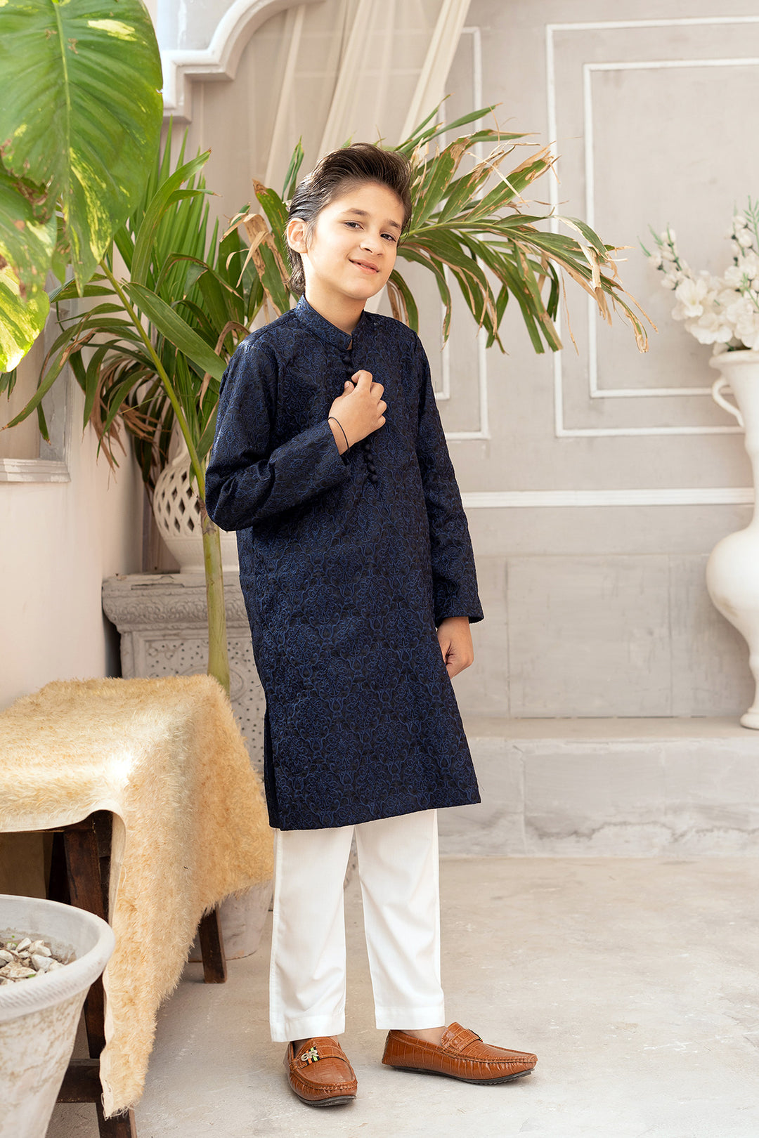 Classic Dark Blue Kurta Trouser